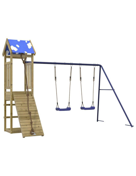 Set da Gioco da Esterno in Legno di Pino Impregnato