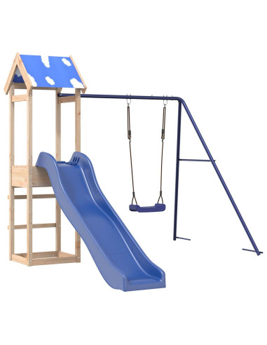 Set da Gioco da Esterno in Legno Massello di Pino