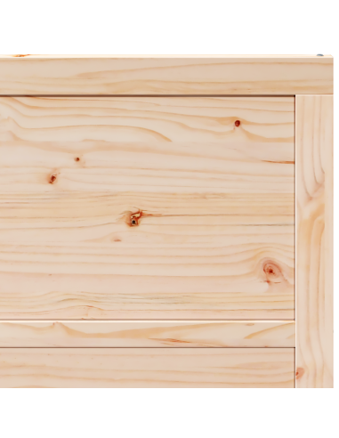 Porta del fienile Naturale 90 x 2,5 x 208 cm Pino massello