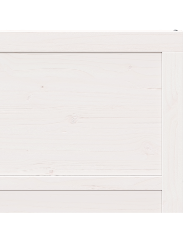 Porta del fienile Bianco 90 x 2,5 x 208 cm Pino massello