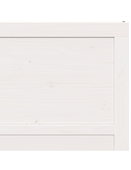 Porta del fienile Bianco 90 x 2,5 x 208 cm Pino massello