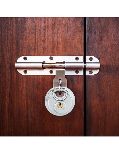 Lucchetti Discus con Chiavi 2 pcs Argento 7 x 2.4 x 7 cm