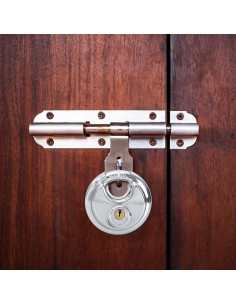 Lucchetti Discus con Chiavi 6 pcs Argento 8 x 2.8 x 8 cm