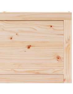 Porta del fienile Naturale 100 x 2,5 x 208 cm Pino massello