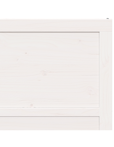 Porta del fienile Bianco 100 x 2,5 x 208 cm Pino massello