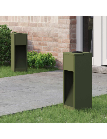 Lucina LED Solare da Percorso 2 pcs Verde oliva