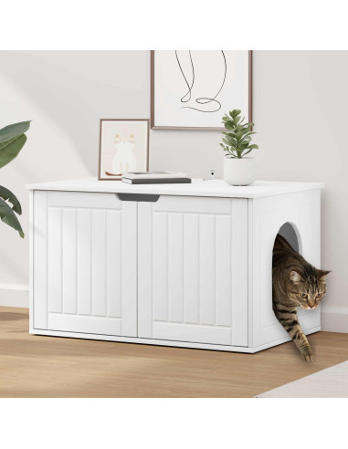 Casa per Gatti Bianco 85 x 55 x 50,5 cm Legno multistrato