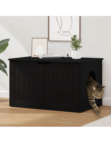 Casa per Gatti Nero 85 x 55 x 50,5 cm Legno multistrato