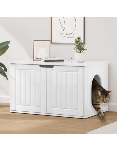 Casa per Gatti Bianco Lucido 85 x 55 x 50,5 cm