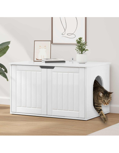 Casa per Gatti Bianco Lucido 85 x 55 x 50,5 cm