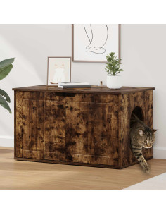 Casa per Gatti Rovere fumé 85 x 55 x 50,5 cm Legno multistrato