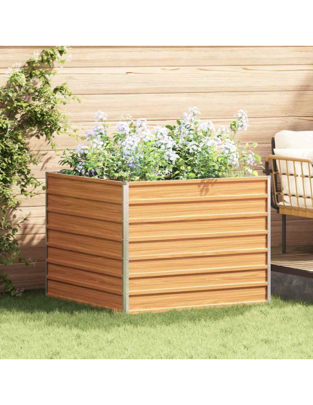 Letto rialzato da giardino Marrone Chiaro 100 x 100 x 77 cm