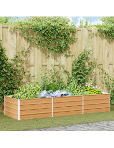 Letto rialzato da giardino Marrone Chiaro 240 x 80 x 45 cm