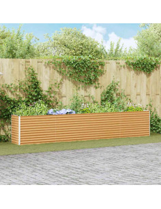 Letto rialzato da giardino 390 x 50 x 68 cm Acciaio zincato