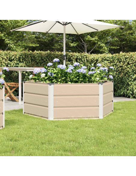 Fioriera Avorio 129 x 129 x 45 cm Acciaio