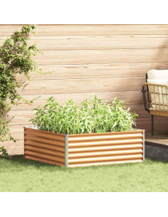 Letto rialzato da giardino 98 x 100 x 36 cm Acciaio zincato