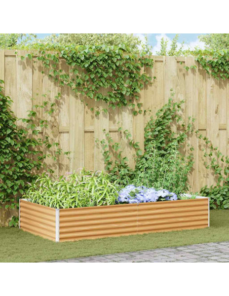 Letto rialzato da giardino 195 x 100 x 36 cm Acciaio zincato