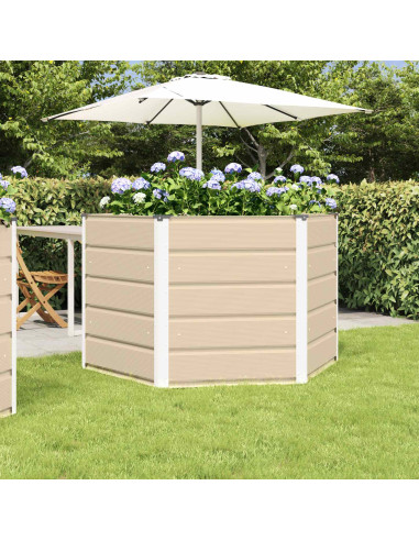 Fioriera Avorio 129 x 129 x 75 cm Acciaio