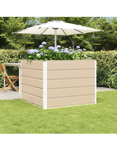 Fioriera Avorio 100 x 100 x 75 cm Acciaio