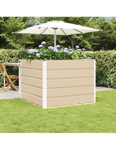 Fioriera Avorio 100 x 100 x 75 cm Acciaio