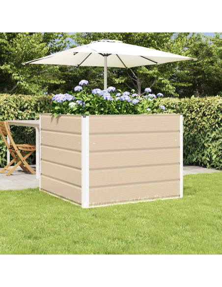 Fioriera Avorio 100 x 100 x 75 cm Acciaio