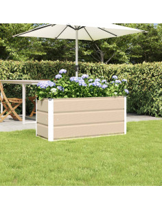 Fioriera Avorio 100 x 40 x 45 cm Acciaio