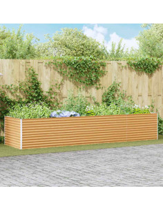 Letto rialzato da giardino 390 x 100 x 68 cm Acciaio zincato