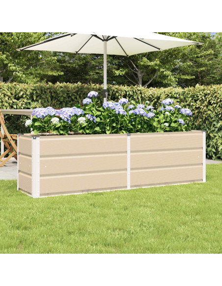 Fioriera Avorio 160 x 40 x 45 cm Acciaio