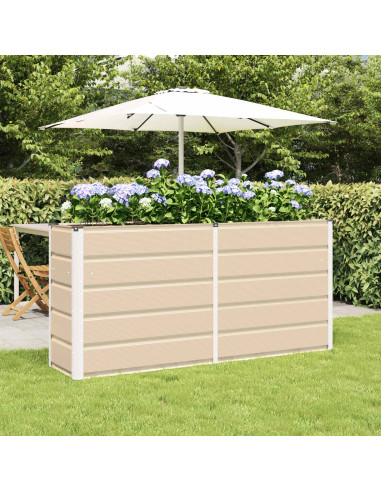 Fioriera Avorio 160 x 40 x 75 cm Acciaio