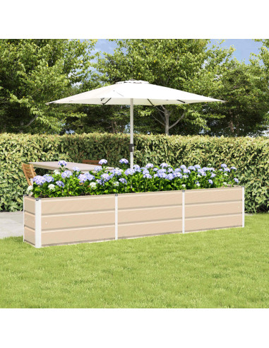 Fioriera Avorio 240 x 40 x 45 cm Acciaio