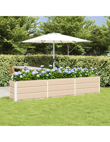 Fioriera Avorio 240 x 40 x 45 cm Acciaio