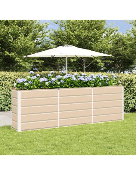 Fioriera Avorio 160 x 40 x 75 cm Acciaio