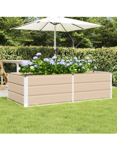 Fioriera Avorio 160 x 80 x 45 cm Acciaio