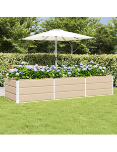 Fioriera Avorio 240 x 80 x 45 cm Acciaio