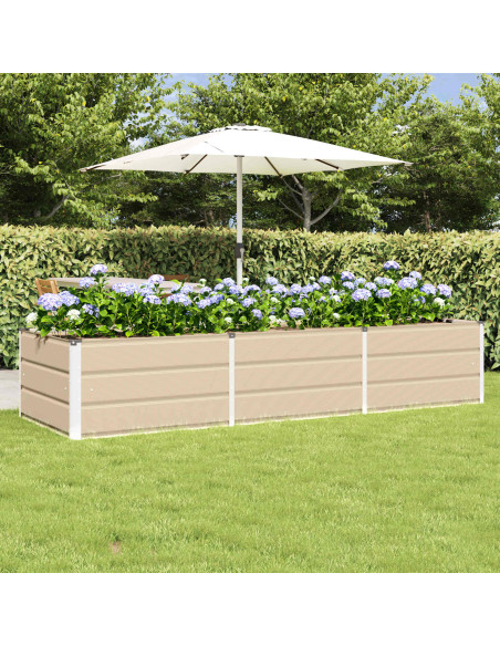 Fioriera Avorio 240 x 80 x 45 cm Acciaio