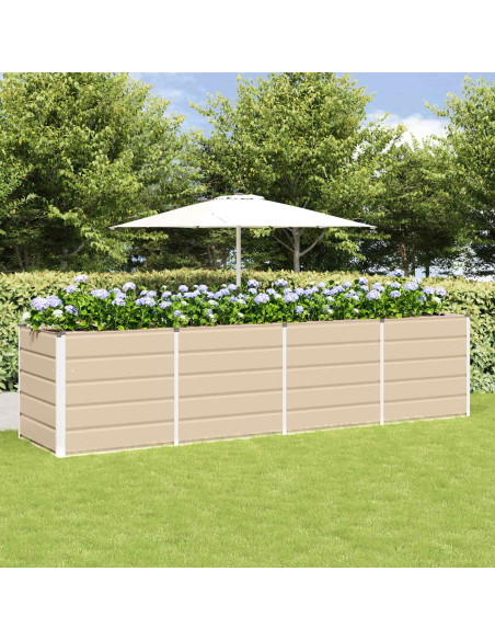 Fioriera Avorio 240 x 80 x 75 cm Acciaio