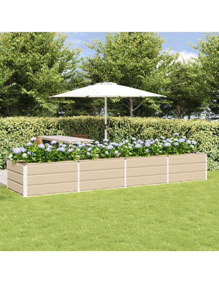 Fioriera Avorio 320 x 80 x 45 cm Acciaio