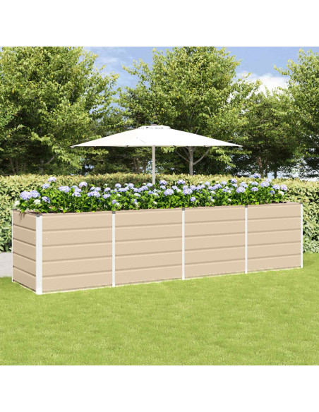 Fioriera Avorio 240 x 80 x 75 cm Acciaio