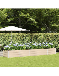 Fioriera Avorio 400 x 80 x 45 cm Acciaio