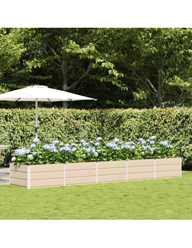 Fioriera Avorio 400 x 80 x 45 cm Acciaio