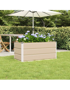 Fioriera Avorio 100 x 50 x 45 cm Acciaio zincato