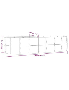 Letto Giardino Acciaio Zincato 291x140x68cm Antracite