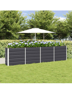 Fioriera Antracite 160 x 40 x 75 cm Acciaio