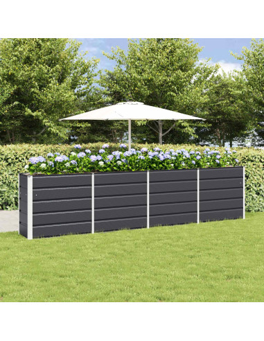 Fioriera Antracite 160 x 40 x 75 cm Acciaio