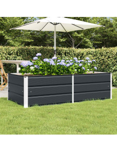 Fioriera Antracite 160 x 80 x 45 cm Acciaio