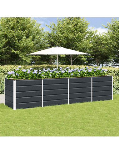 Fioriera Antracite 240 x 80 x 75 cm Acciaio