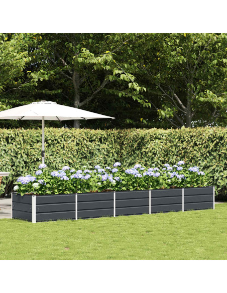 Fioriera Antracite 400 x 80 x 45 cm Acciaio