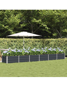 Fioriera Antracite 480 x 80 x 45 cm Acciaio