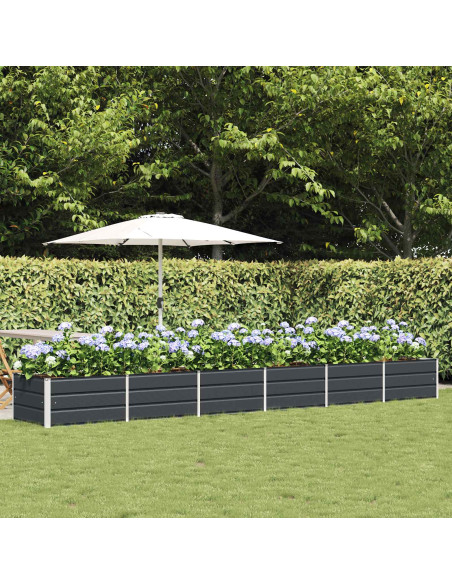 Fioriera Antracite 480 x 80 x 45 cm Acciaio