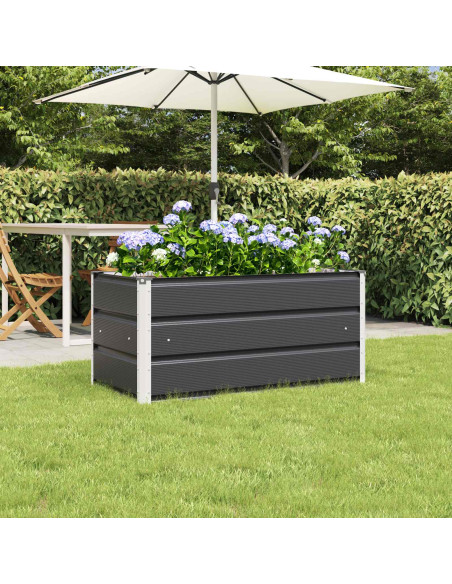 Fioriera Antracite 100 x 50 x 45 cm Acciaio zincato